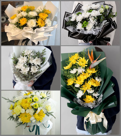 江苏泰州泰兴市虹桥镇八圩村白事花束代送